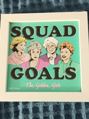 Squad Goals The Golden Girls Framed Wall Art - Teal and Pastel